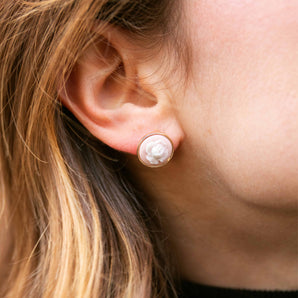 Delicate Rose Stud Earrings