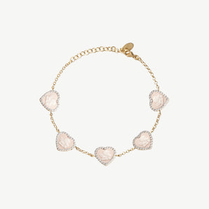 Sparkling Hearts Cherub Bracelet