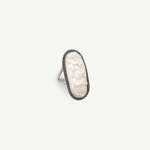 White Cupids Playing Trumpet Ring